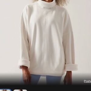 Athleta Cozy Karma Funnel-neck Sweatshirt.  NWT.  Size L.